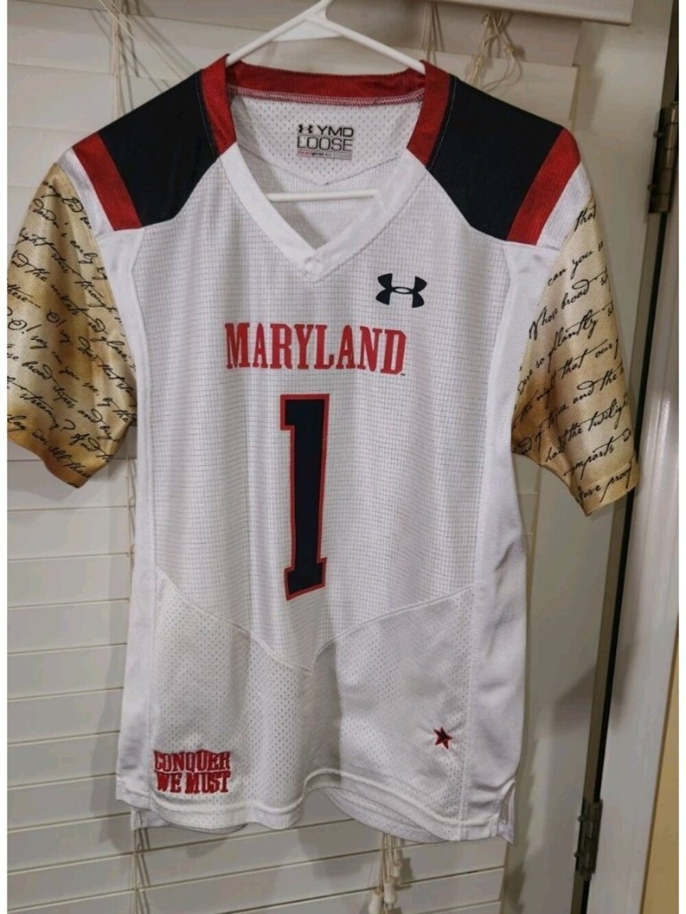 Under Armour MARYLAND TERRAPINS #1 Triumph Youth Medium Football Jersey